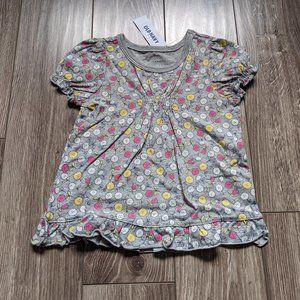 [KIDS 2/$20] NWT Baby Girl (18-24M) - OLD NAVY Ruffle Hem Short Slv Top